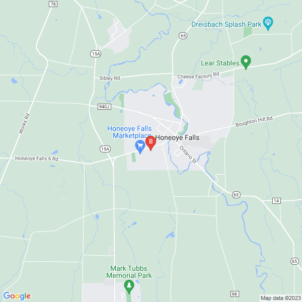 Commercial Snow and Ice Removal - Rochester, NY location map: 106 W. Main St., Honeoye Falls, NY